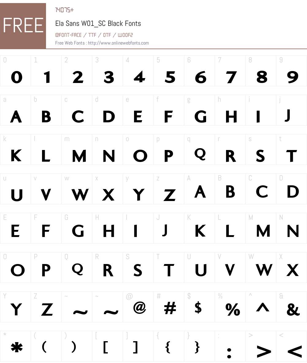 ElaSansW01_SC-Black Font Screenshots