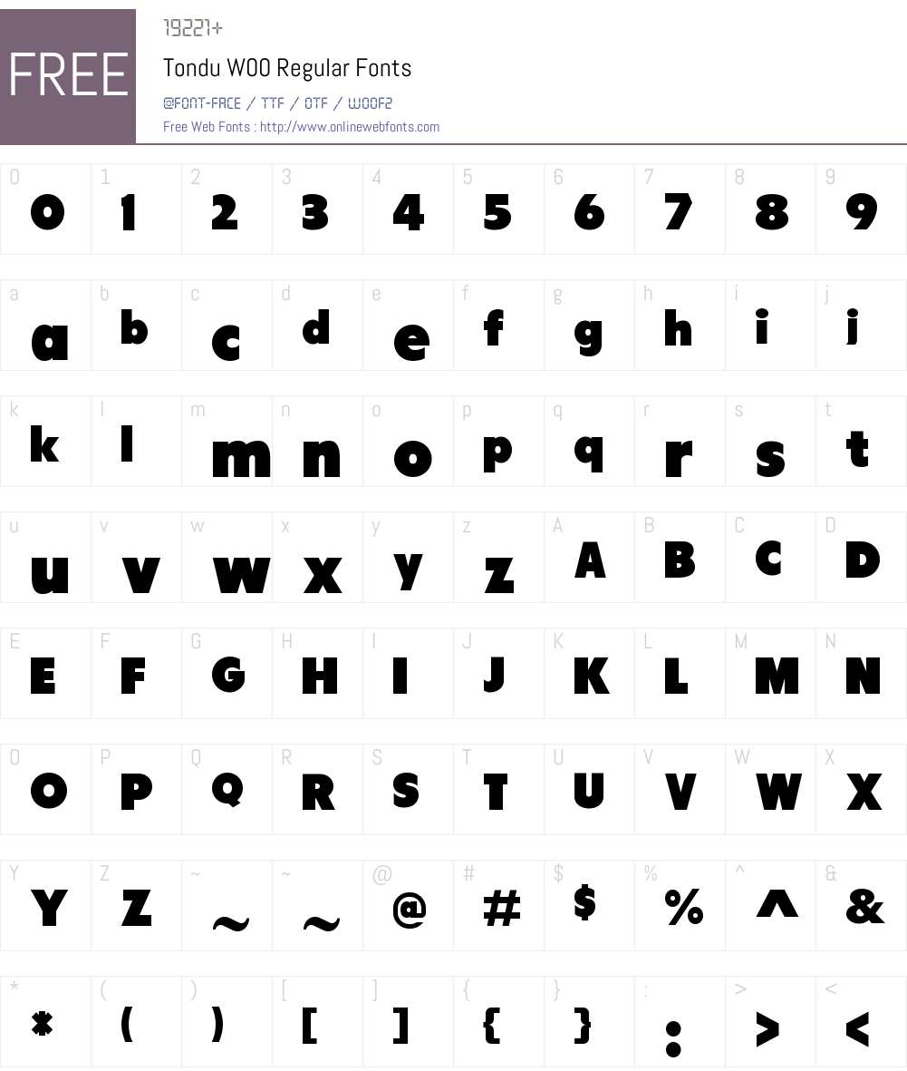 TonduW00-Regular Font Screenshots