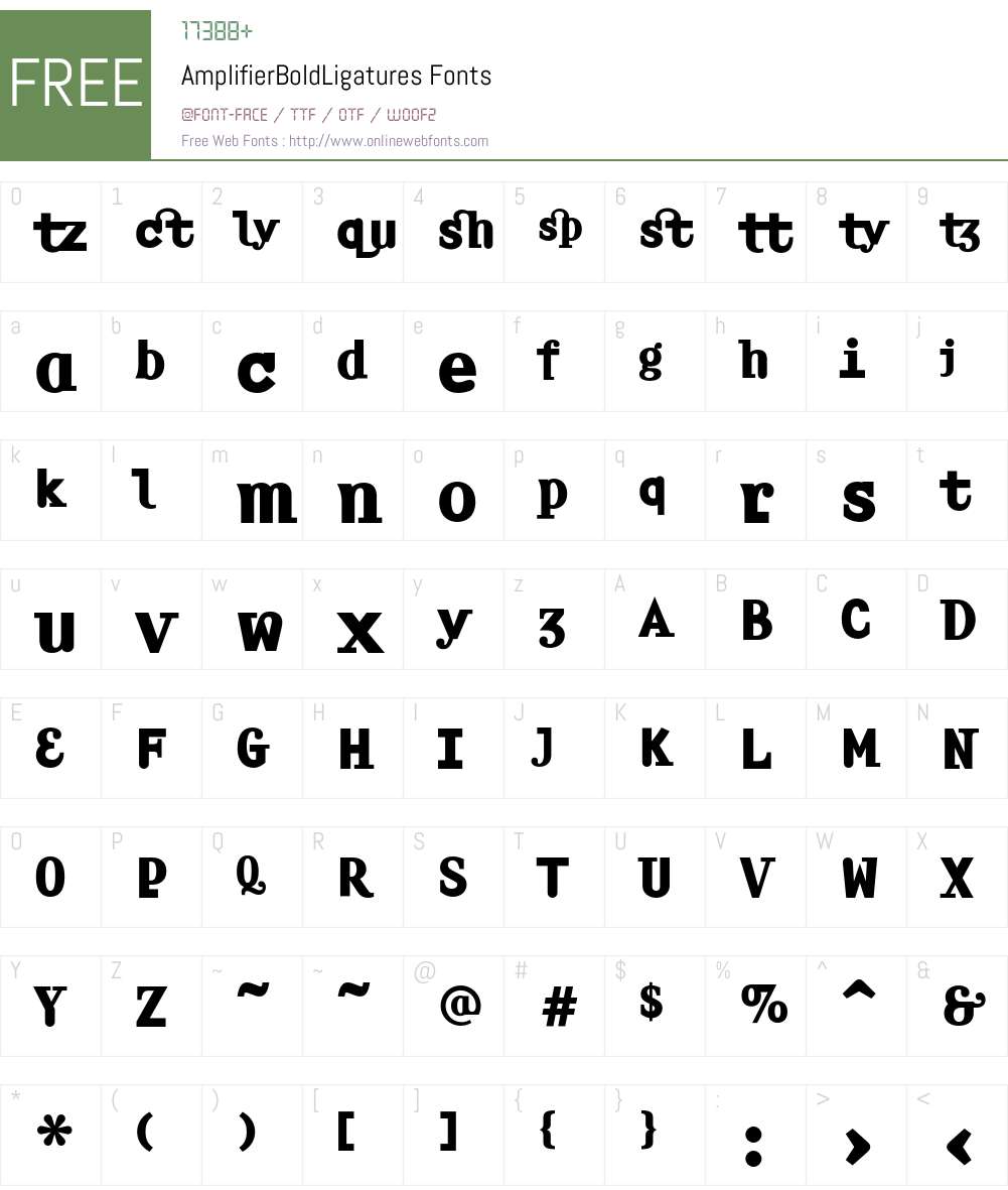 Amplifier Font Screenshots