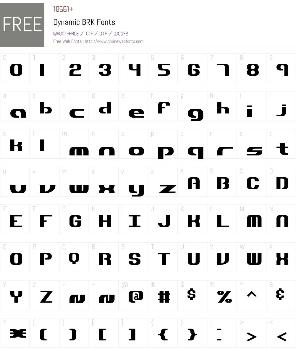 Dynamic BRK Font Screenshots