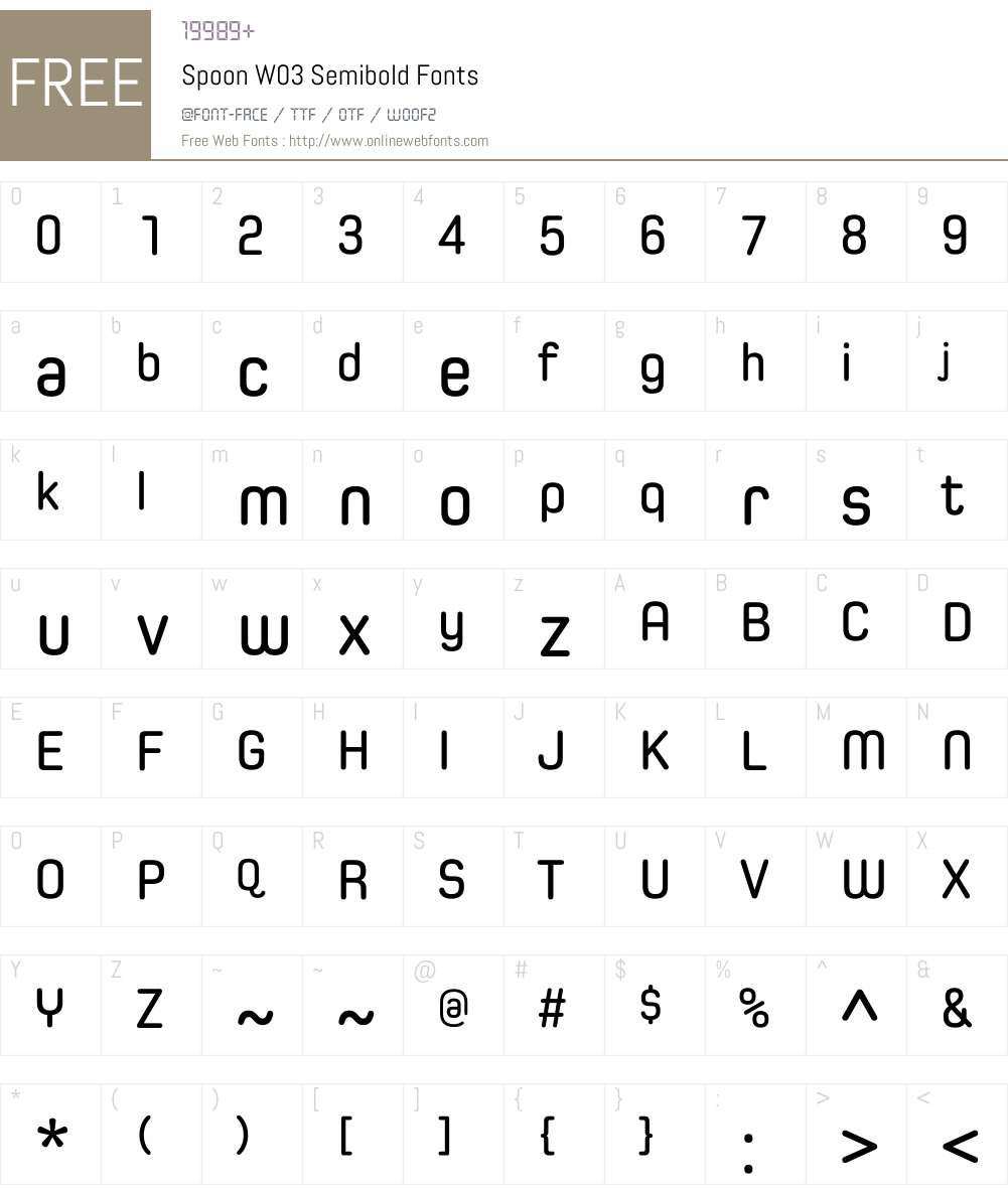 Spoon Font Screenshots