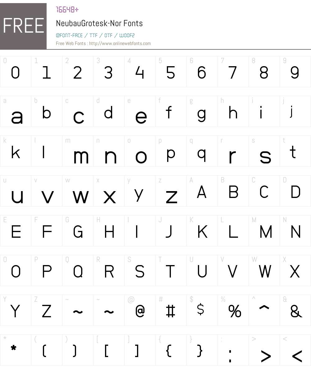 NeubauGrotesk Font Screenshots