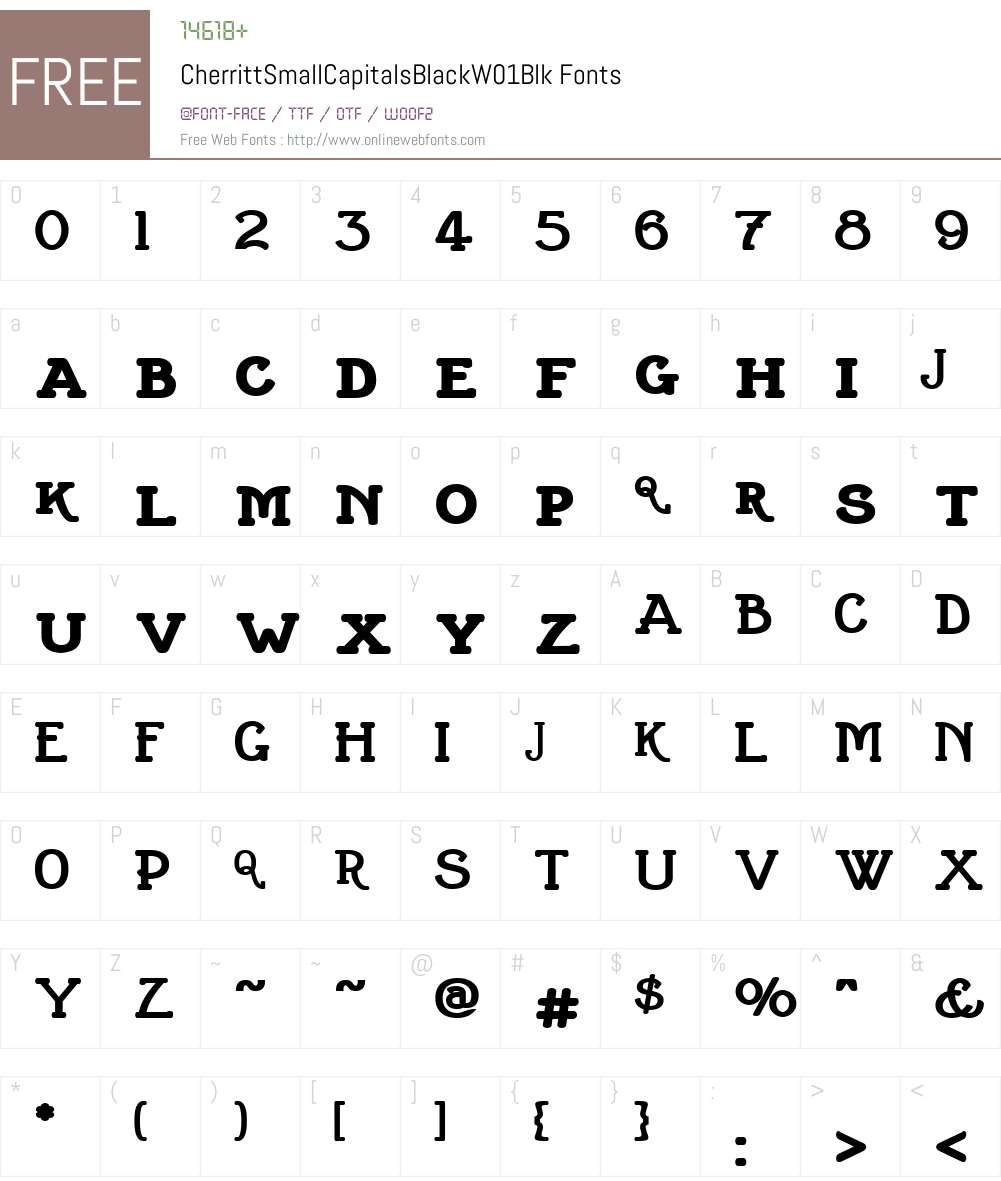 CherrittSmallCapitalsBlackW01-Blk Font Screenshots