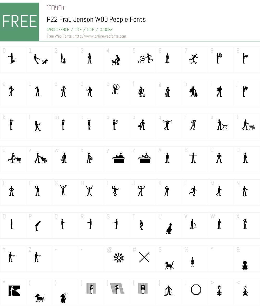 P22 Frau Jenson People Font Screenshots