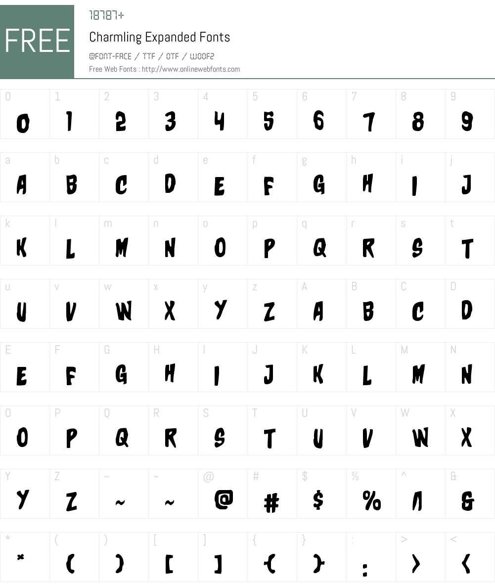 Charmling Expanded Font Screenshots
