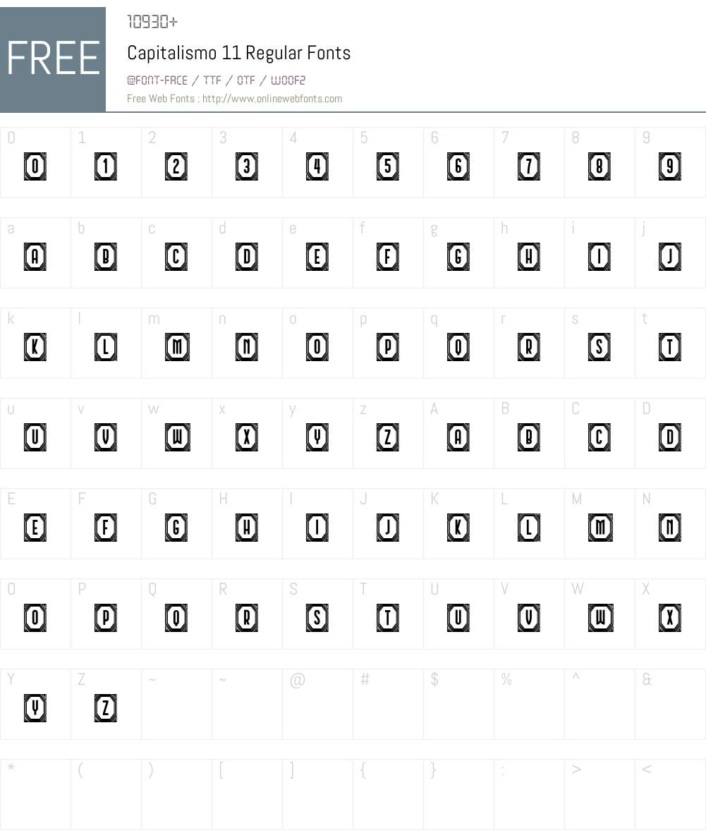 Capitalismo 11 Font Screenshots