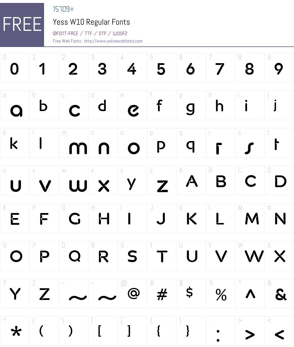 Yess Font Screenshots
