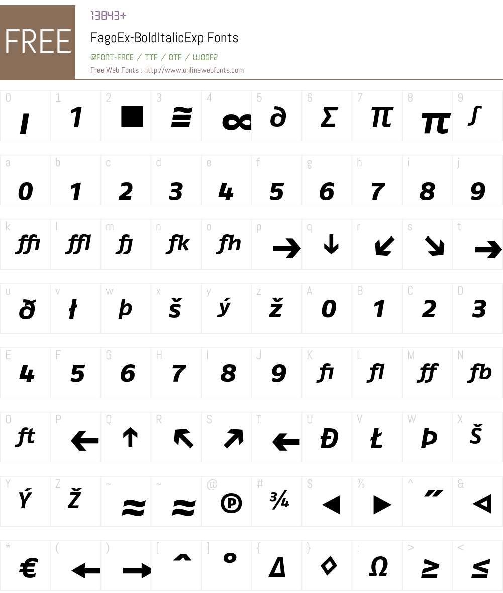 FagoEx Font Screenshots