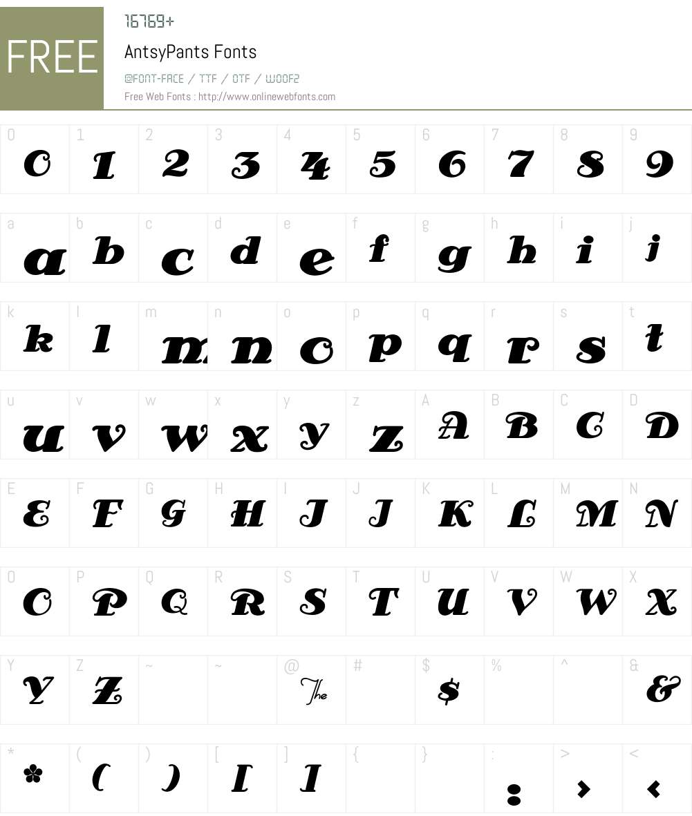 AntsyPants Font Screenshots