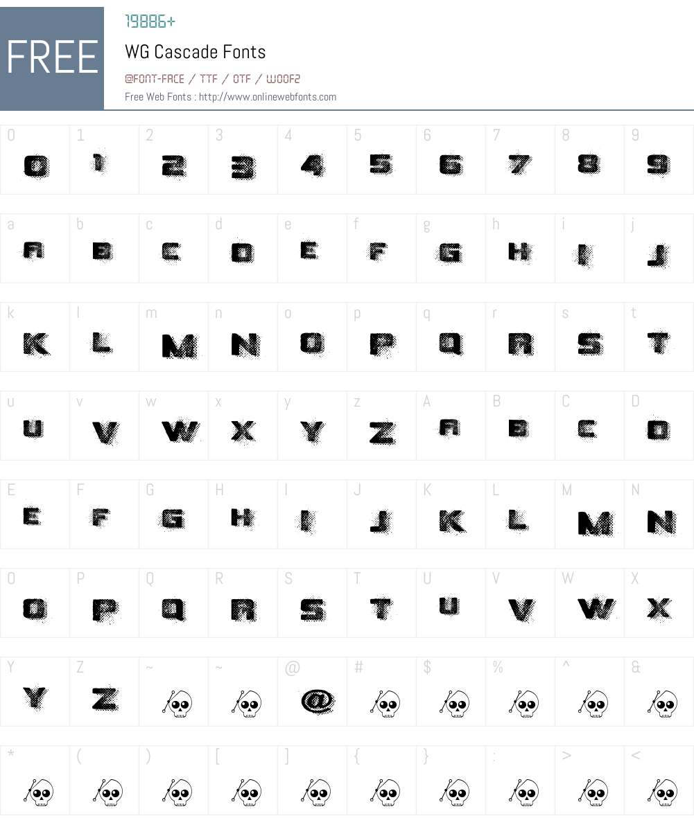 WG Cascade Font Screenshots