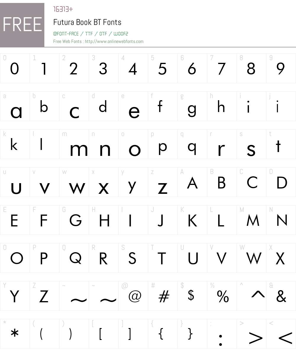 Futura Font Screenshots