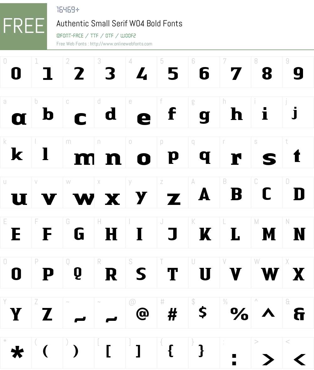 Linotype Authentic Small Serif Font Screenshots