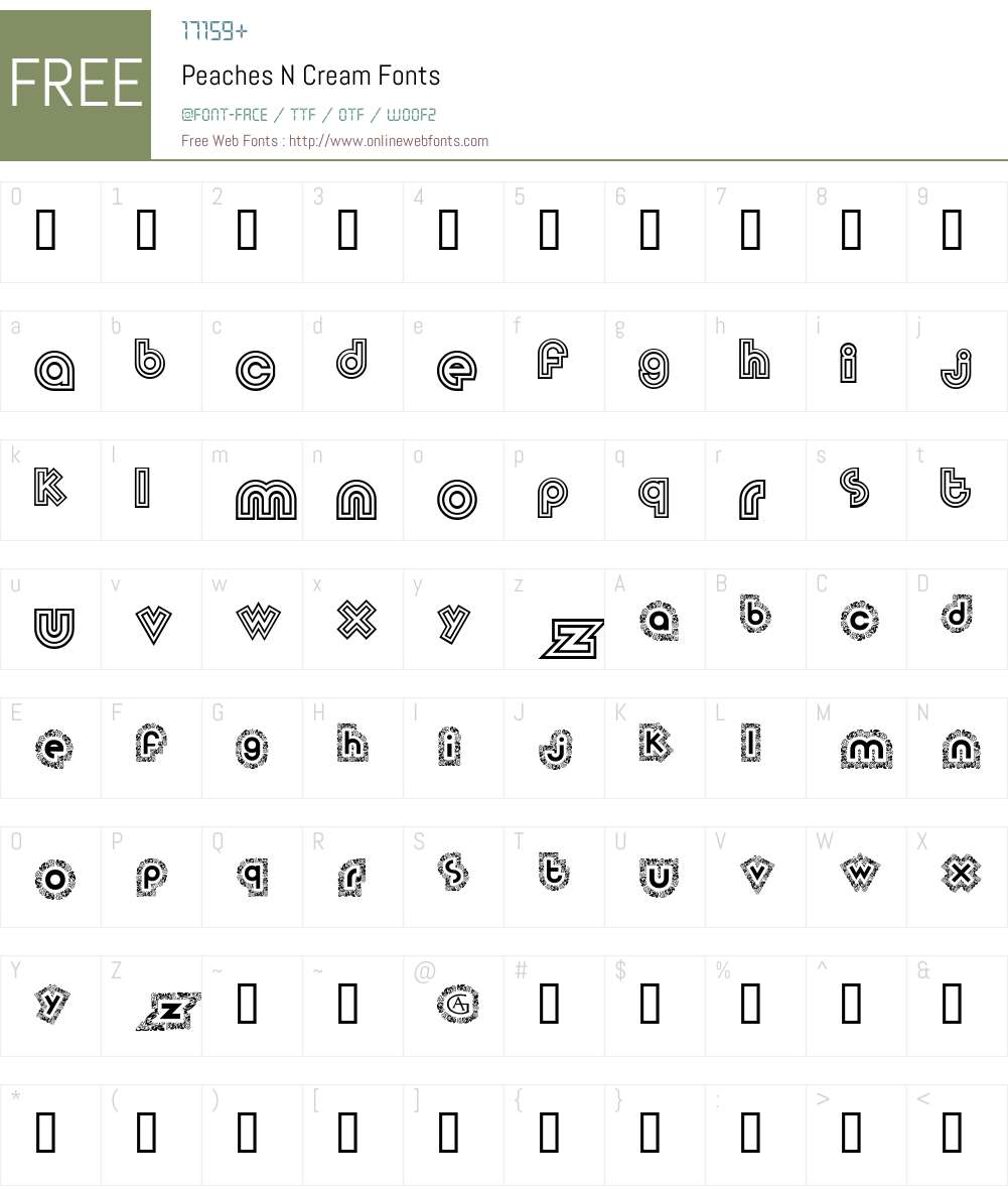 Peaches N Cream Font Screenshots