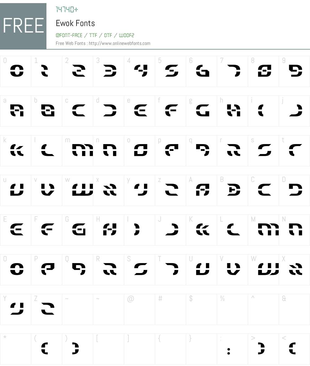Ewok Font Screenshots