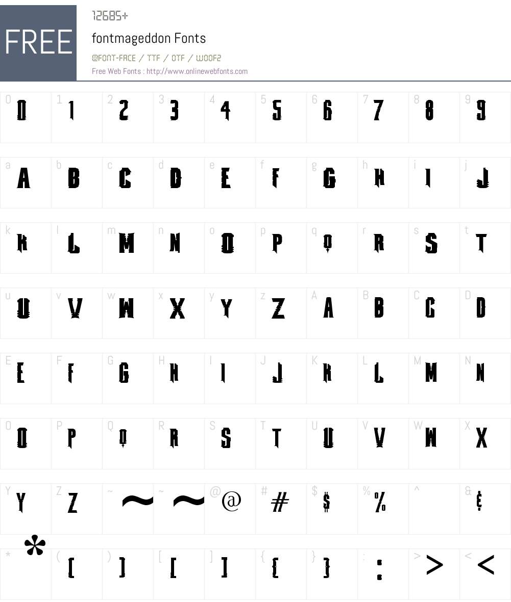 fontmageddon Font Screenshots