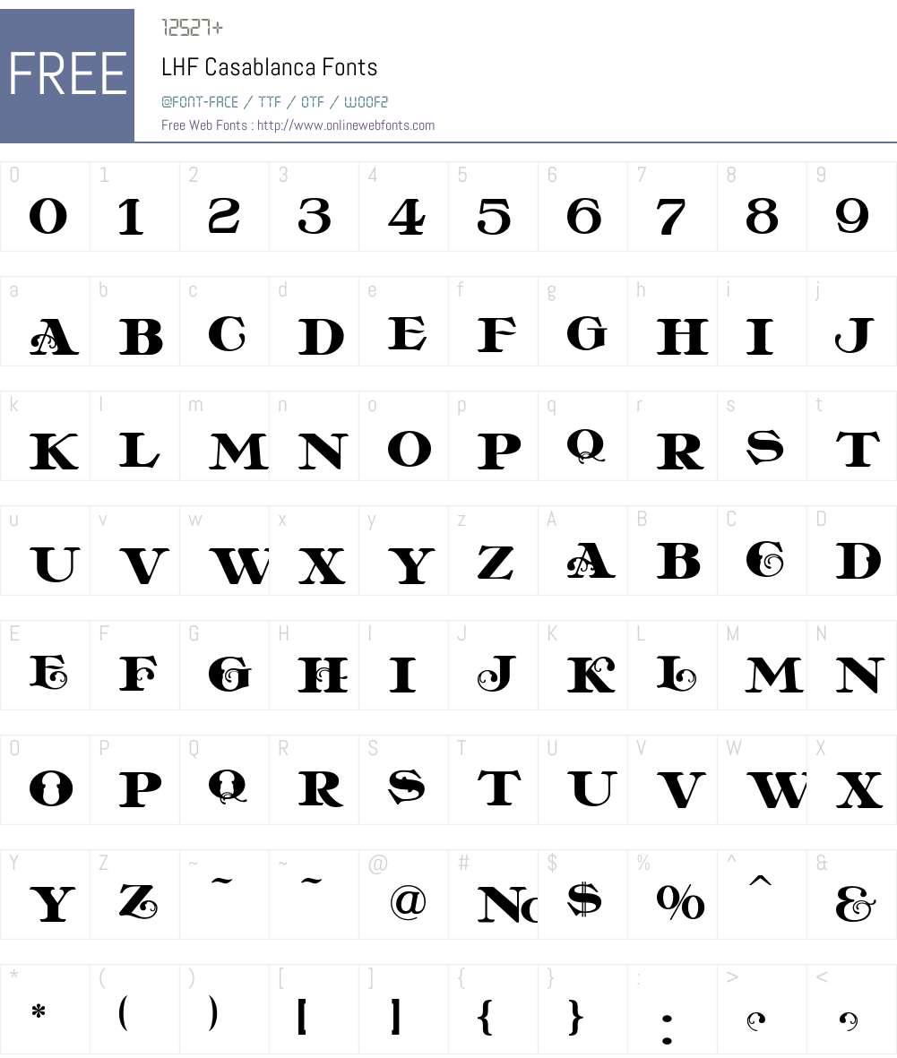 LHF Casablanca Font Screenshots