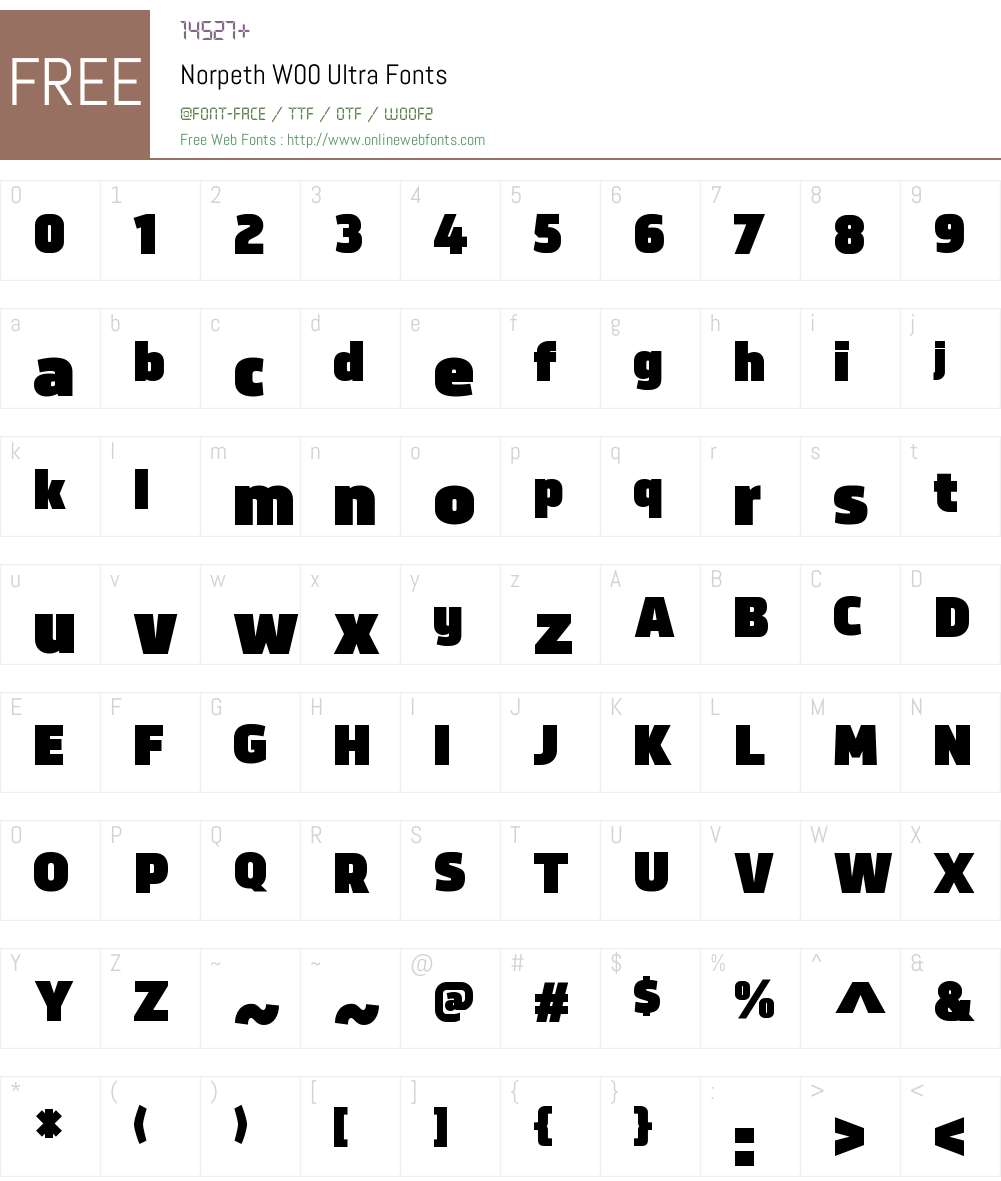 NorpethW00-Ultra Font Screenshots