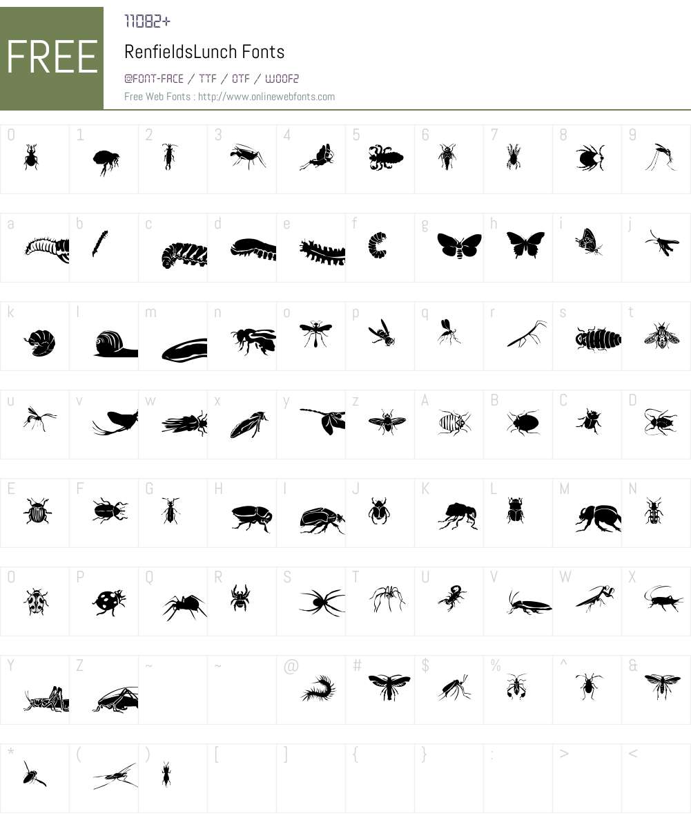 RenfieldsLunchW95-Reg Font Screenshots
