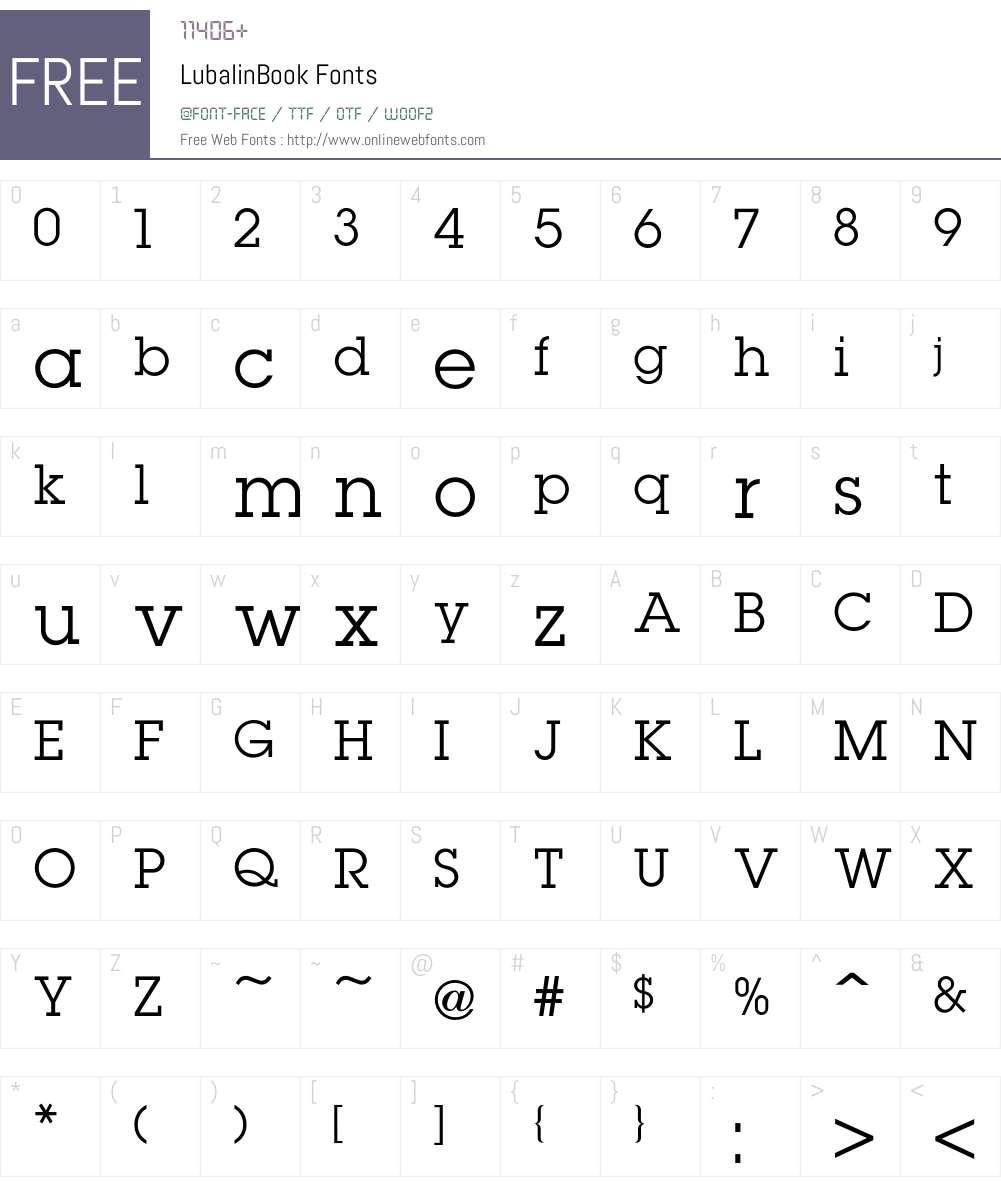 Lubalin Font Screenshots