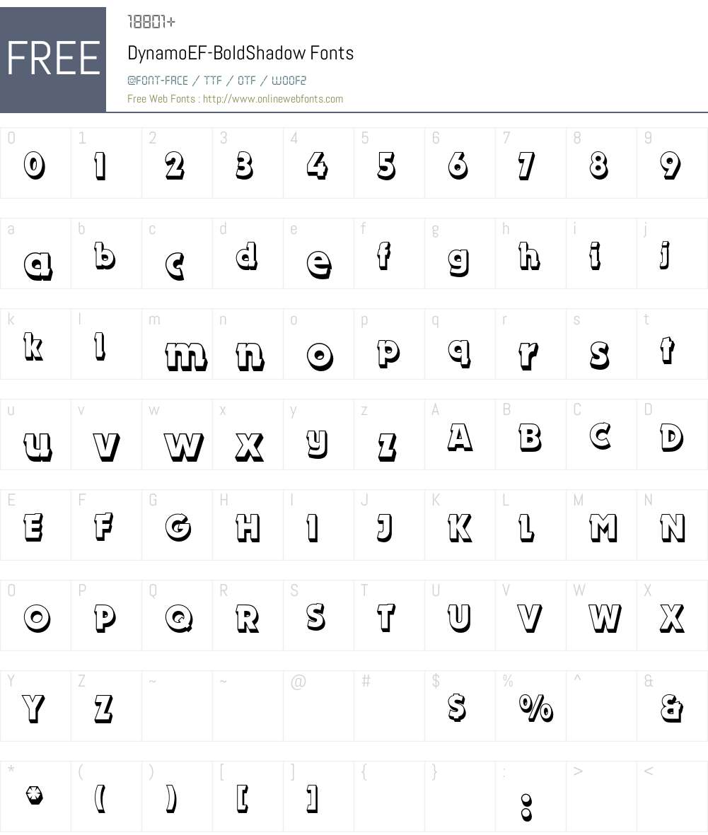 DynamoEF Font Screenshots