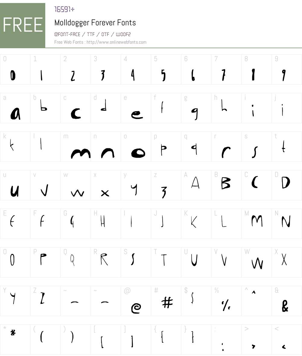 Molldogger Forever Font Screenshots