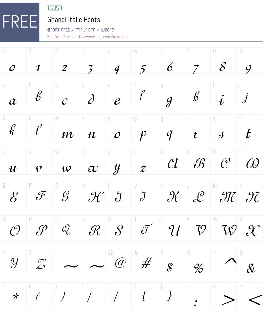 Ghandi Font Screenshots