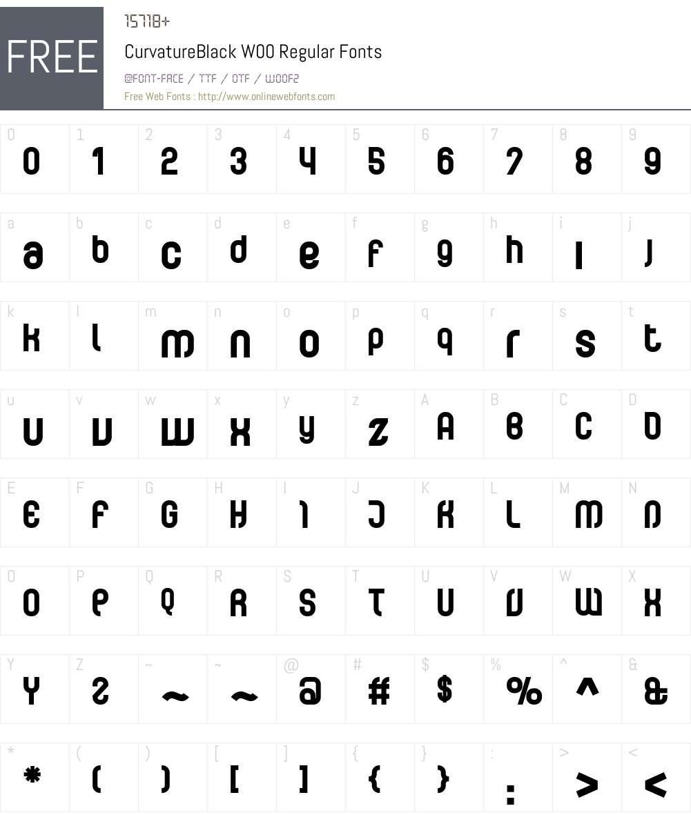 CurvatureBlack Font Screenshots