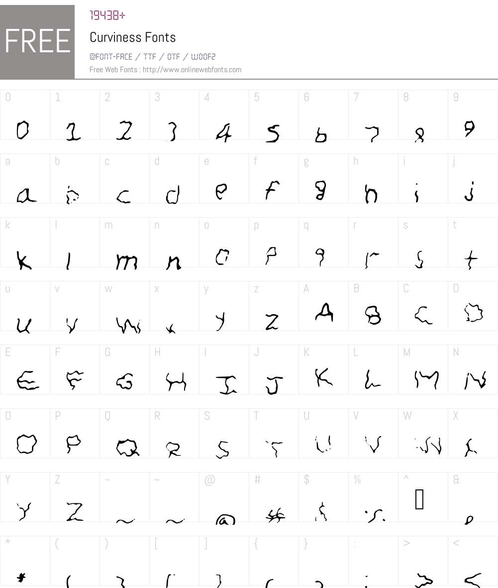 Curviness Font Screenshots