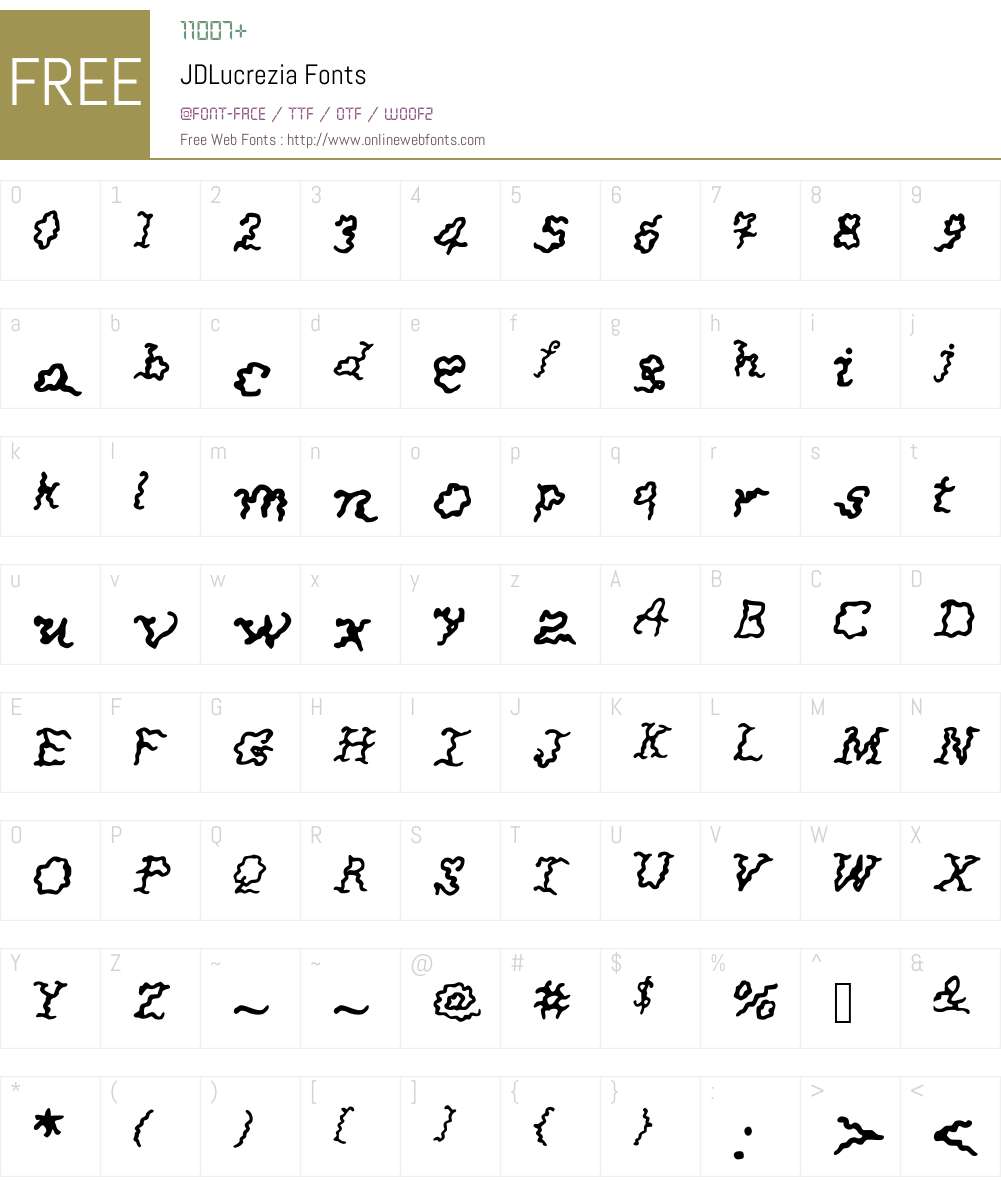 JDLucrezia Font Screenshots