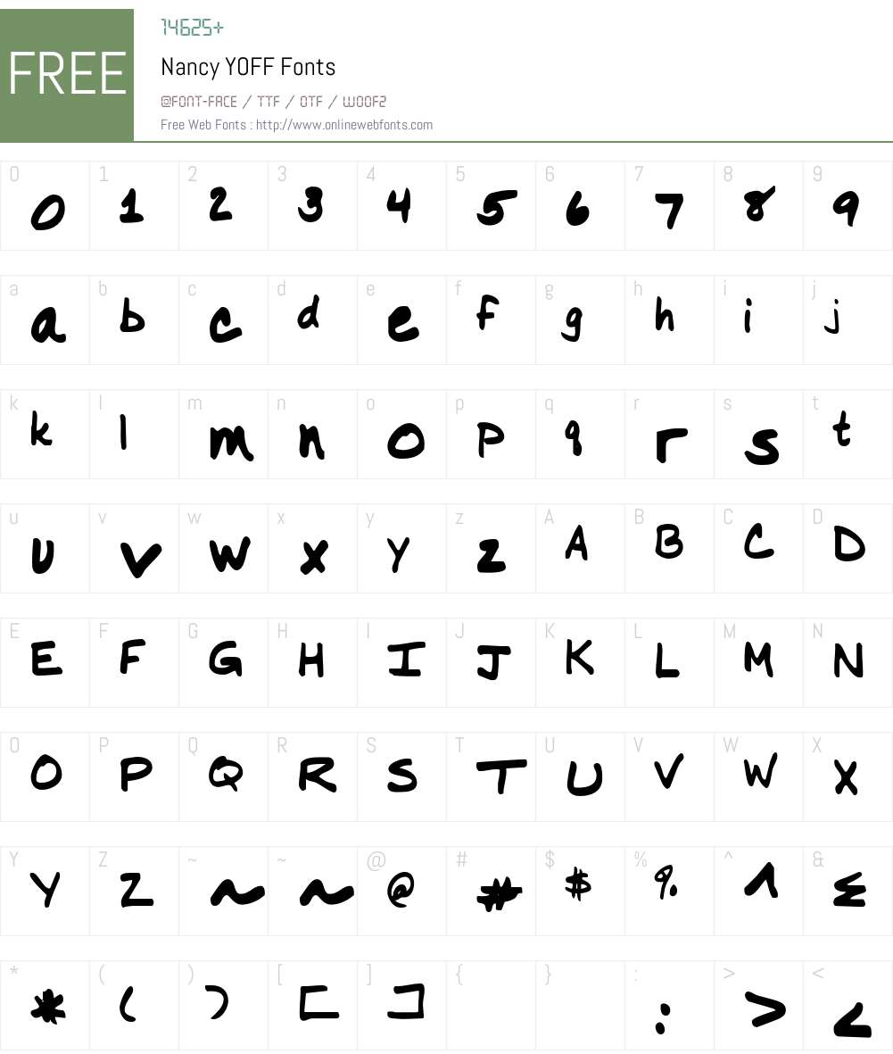 Nancy YOFF Font Screenshots