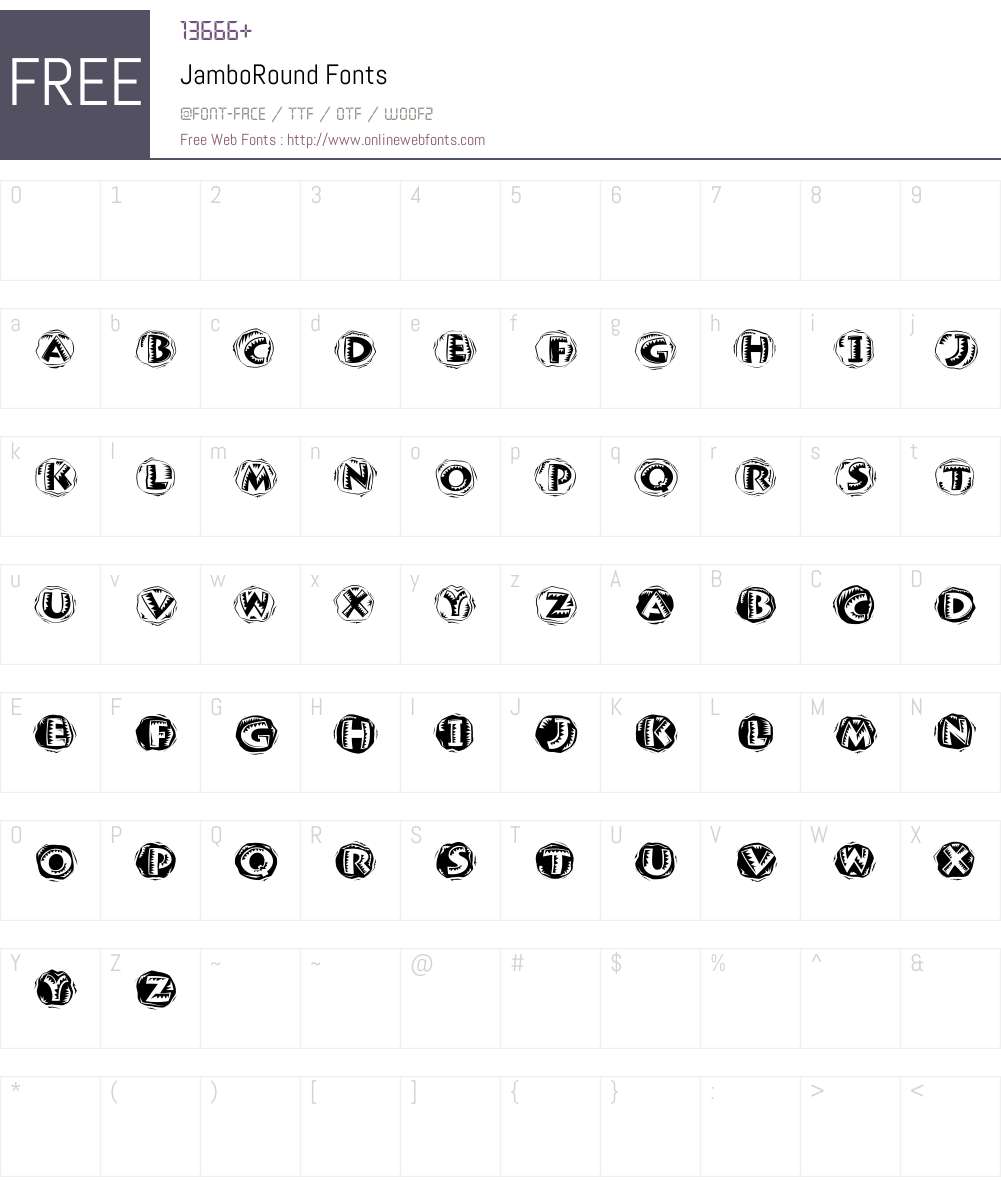 JamboRound Font Screenshots