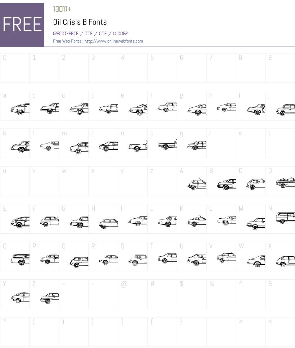 Oil Crisis B Font Screenshots