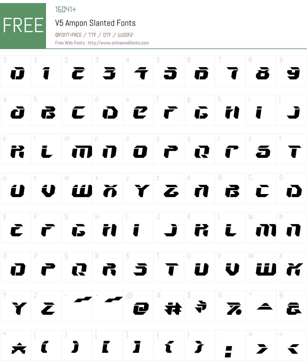 V5 Ampon Font Screenshots