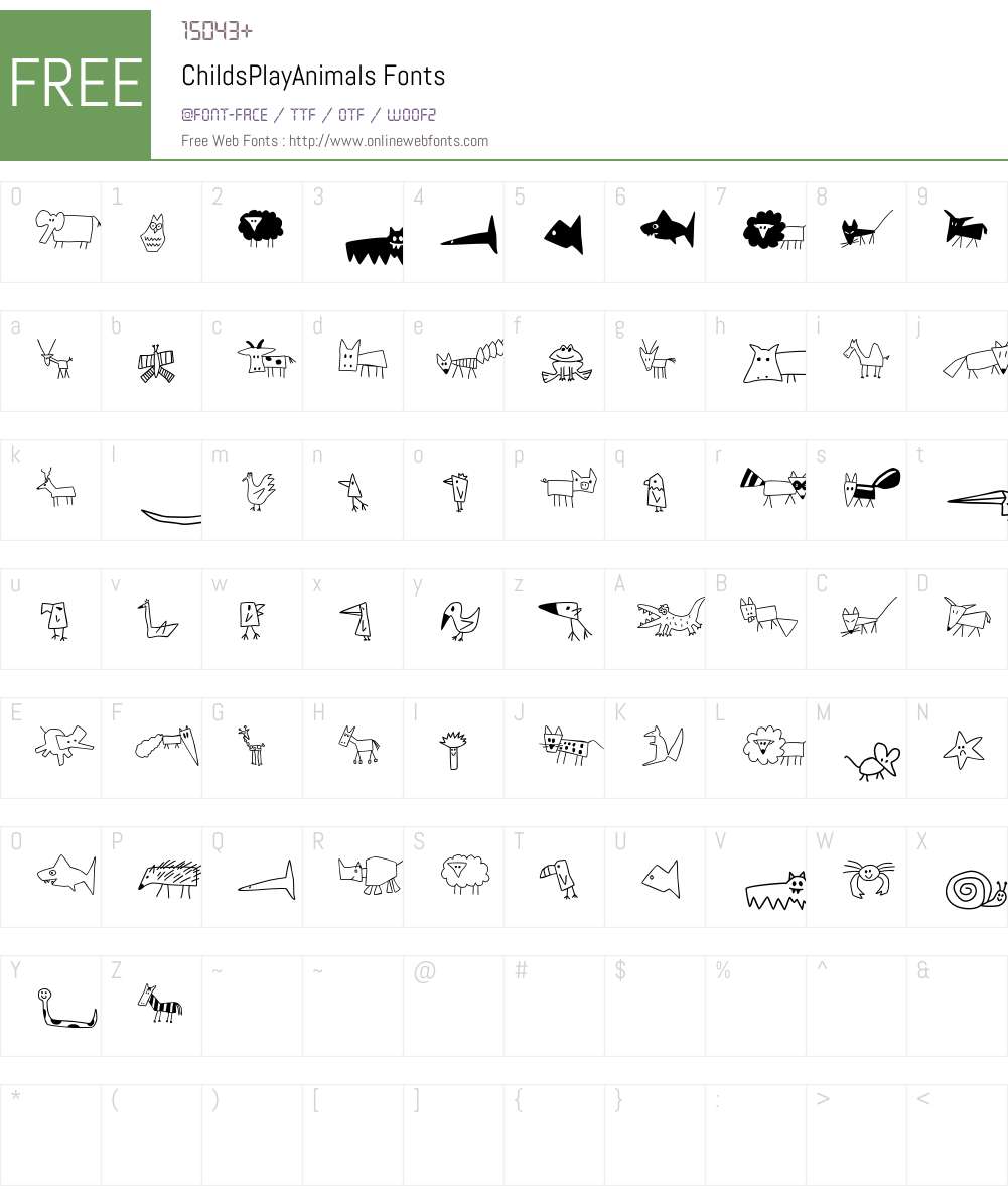 ChildsPlay Font Screenshots