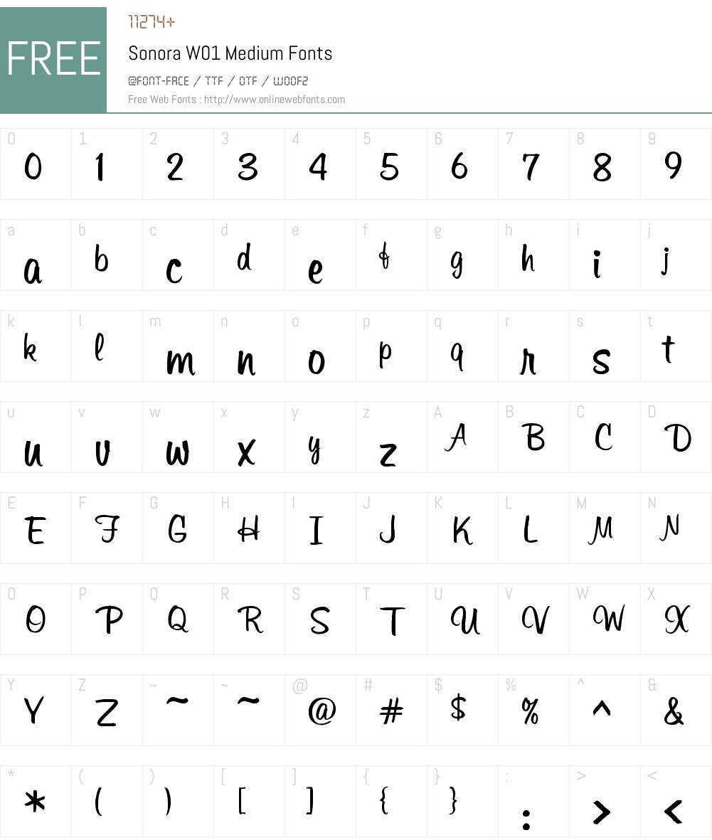 SonoraW01-Medium Font Screenshots