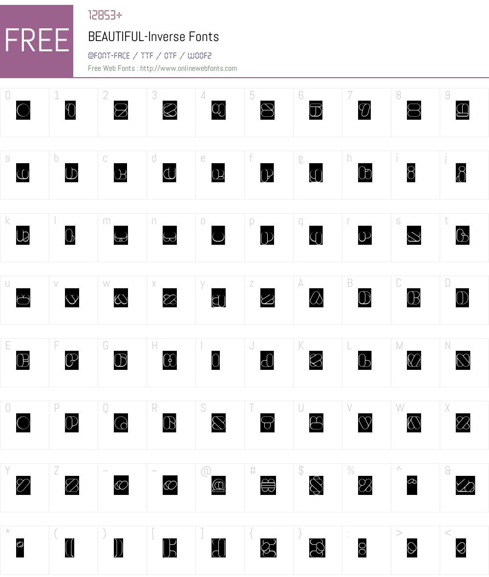 BEAUTIFUL-Inverse Font Screenshots