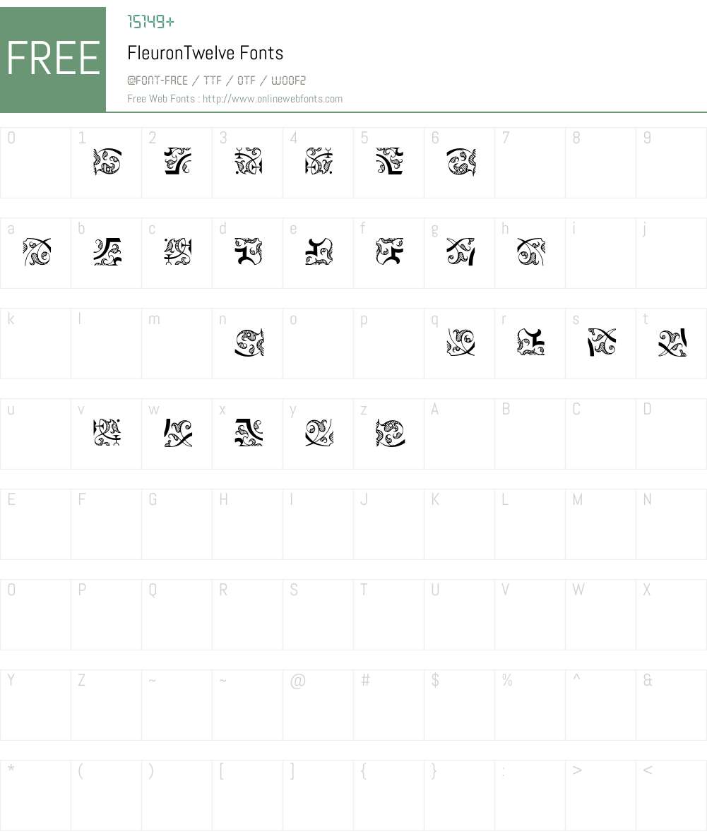 Fleuron Font Screenshots
