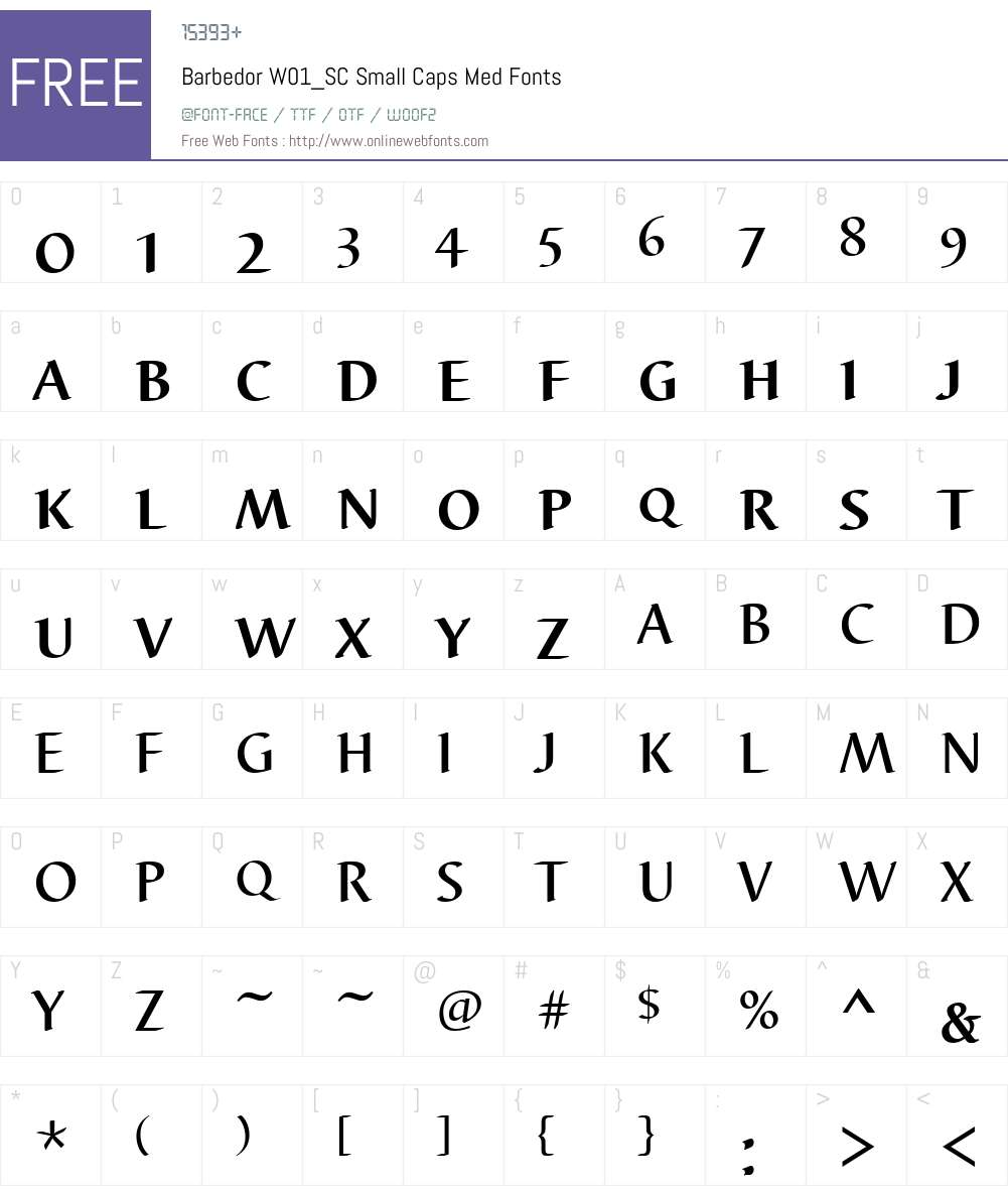 BarbedorW01_SC-SmallCapsMed Font Screenshots
