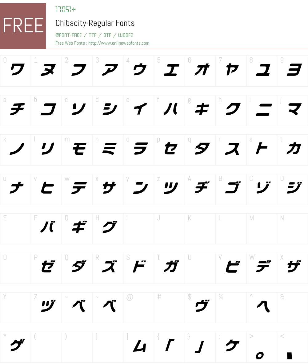 Chibacity Font Screenshots