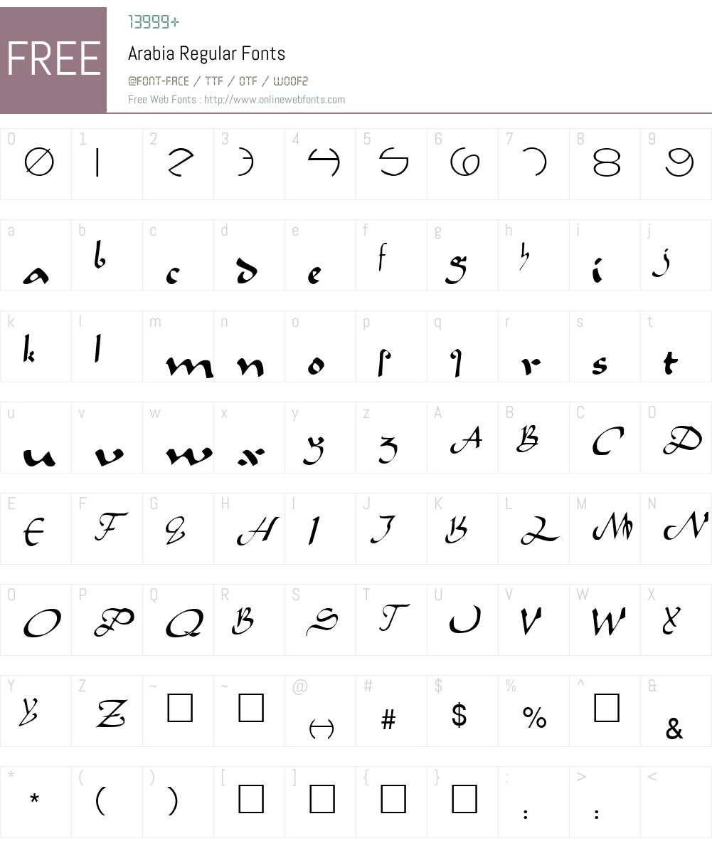 Arabia Font Screenshots