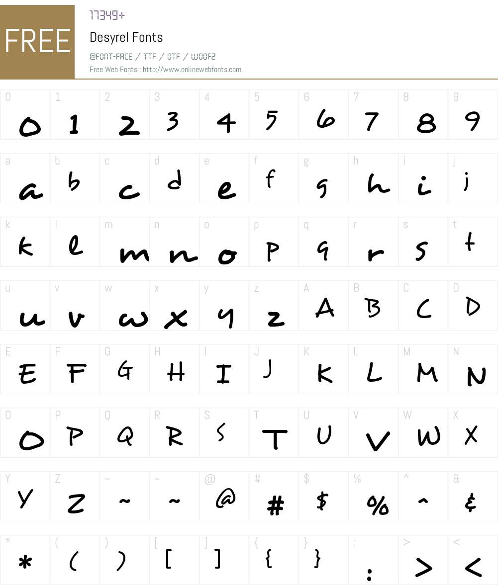 Desyrel Font Screenshots