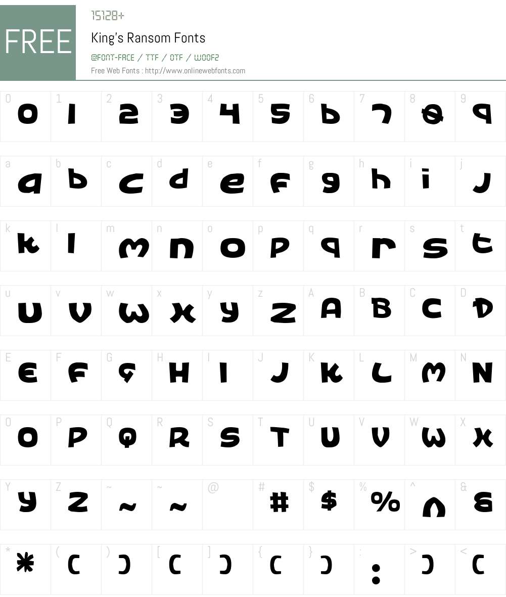 King's Ransom Font Screenshots