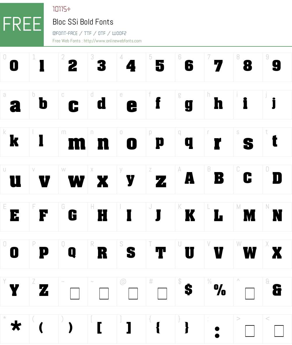 Bloc SSi Font Screenshots