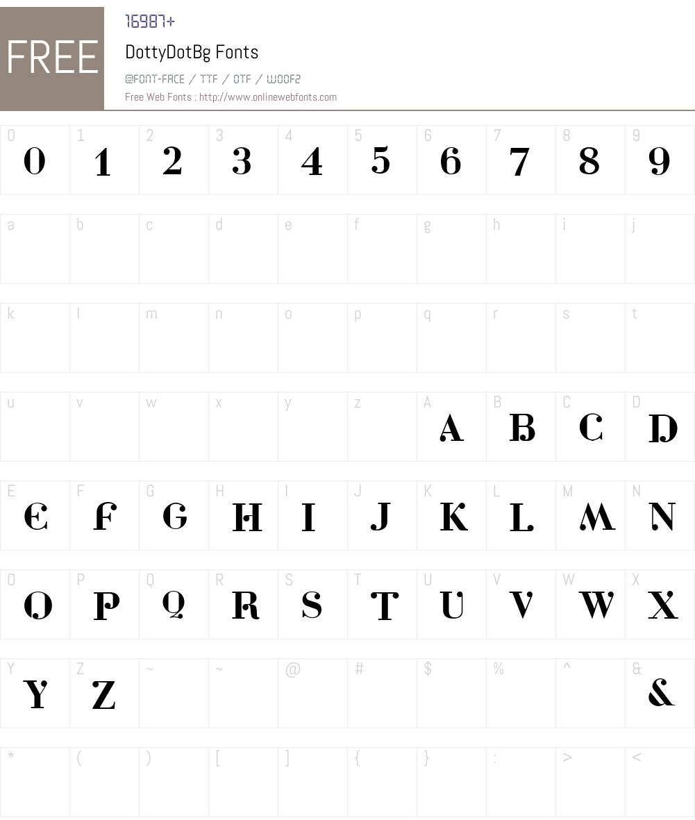 DottyDotBg Font Screenshots