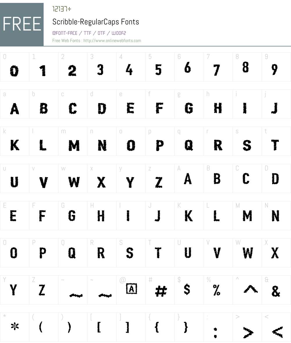 Scribble Font Screenshots