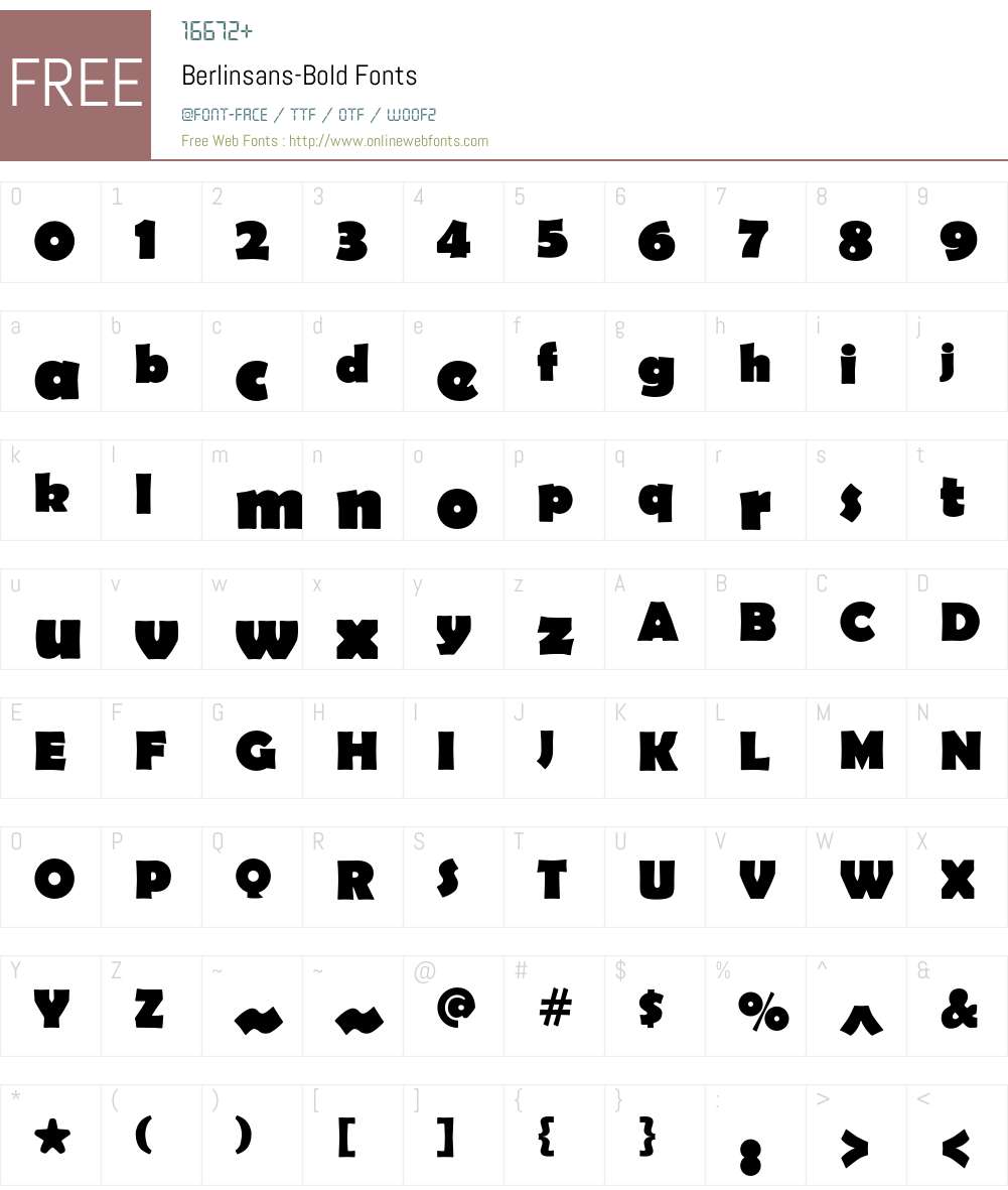 Berlinsans Font Screenshots