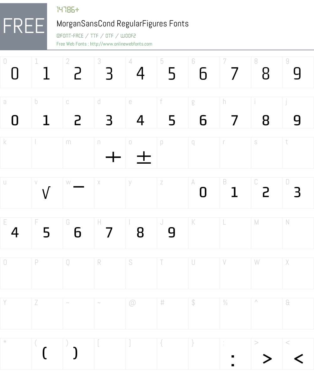 MorganSansCond Font Screenshots