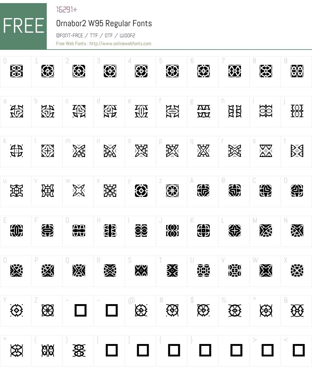 Ornabor2 Font Screenshots