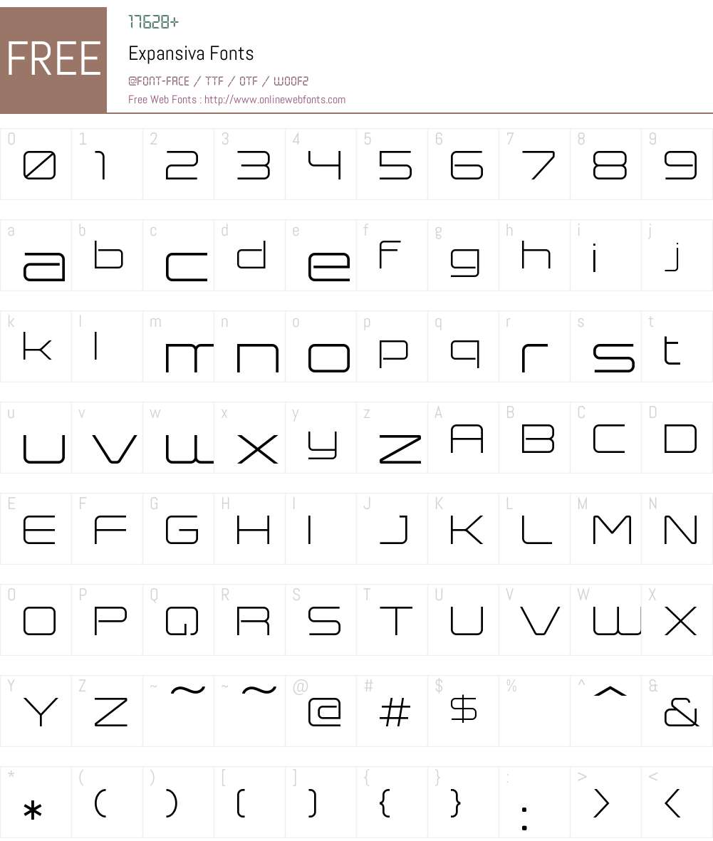 Expansiva Font Screenshots