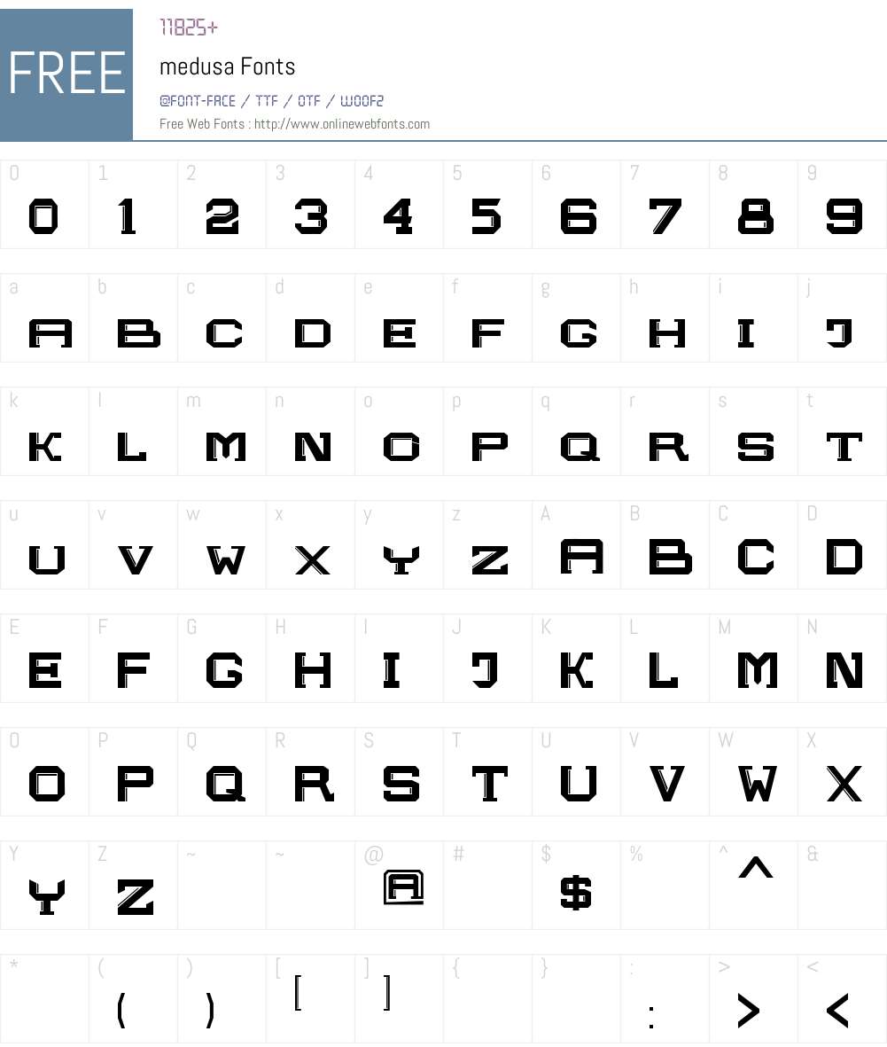 medusa Font Screenshots